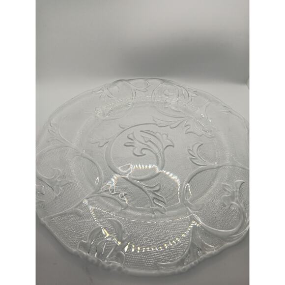 Large Plate Crystal Centerpiece IVV Made In Italy 13" Clear Vintage MCM - Picture 10 of 10